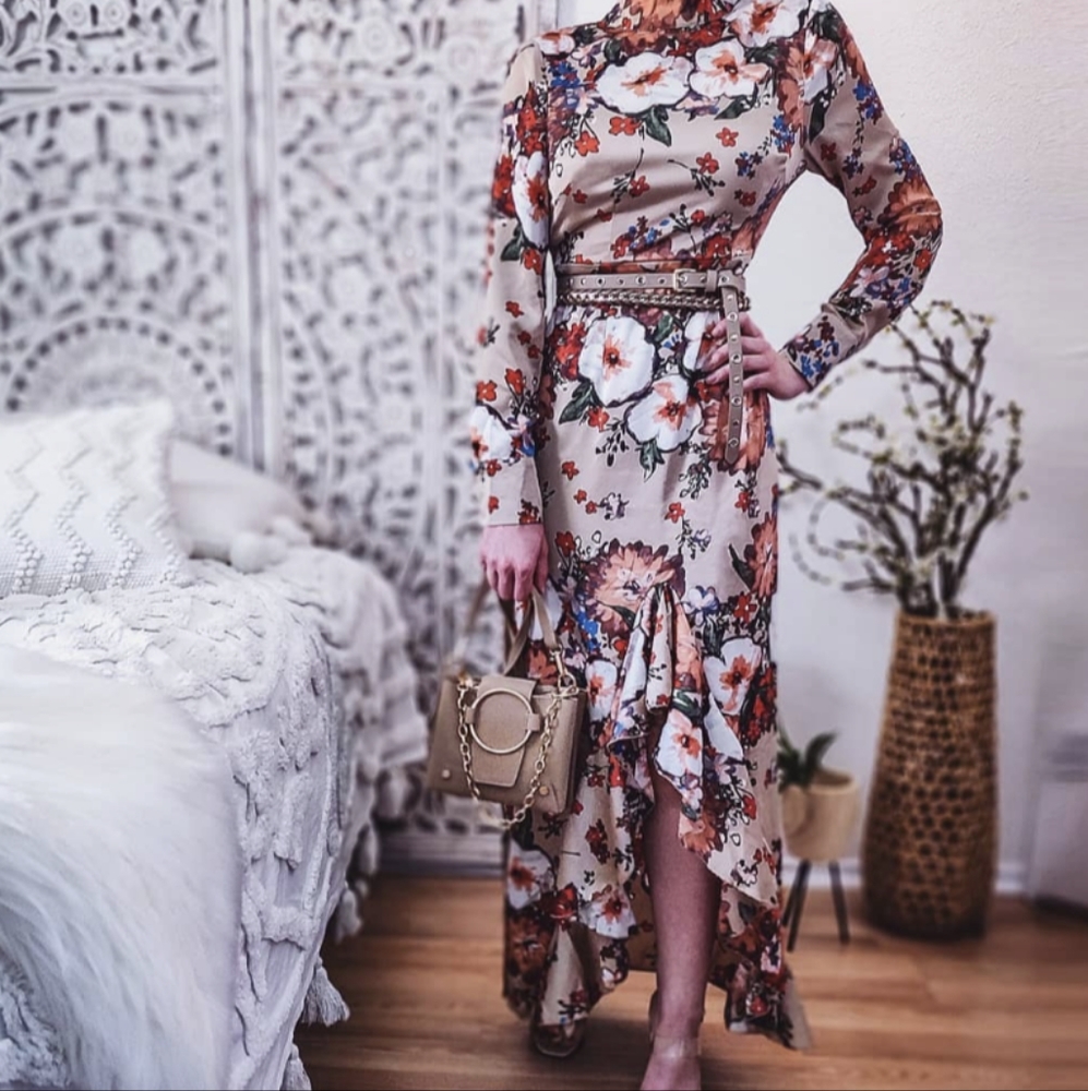 Nasty Gal Floral Maxi Dress